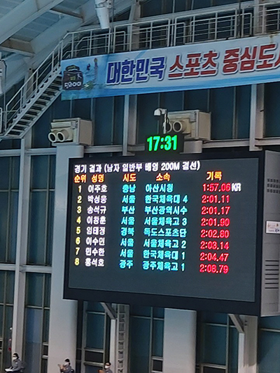 2020 경영 국가대표 선발대회 경기결과. 아산시