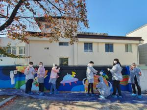 서천 비인초 학교자치회, 벽화 그리기 활동